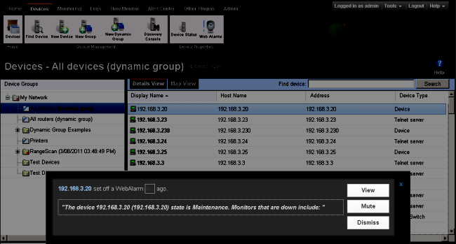 Message Bar notification